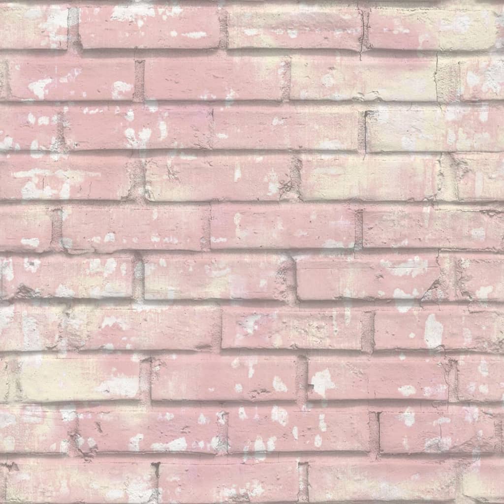 Noordwand Tapeta Urban Friends & Coffee Bricks, ružová a biela