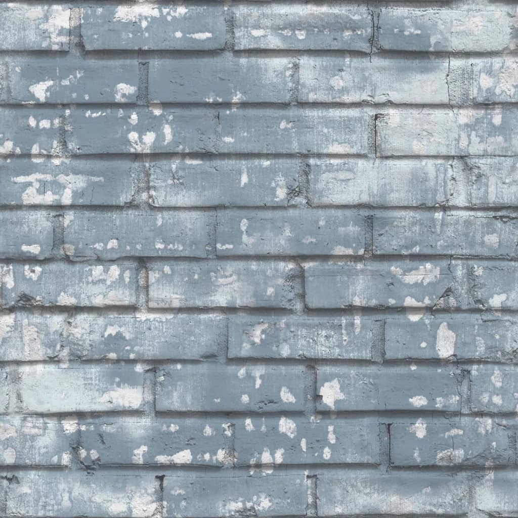 Noordwand tapet Urban Friends & Coffee Bricks blå og hvid