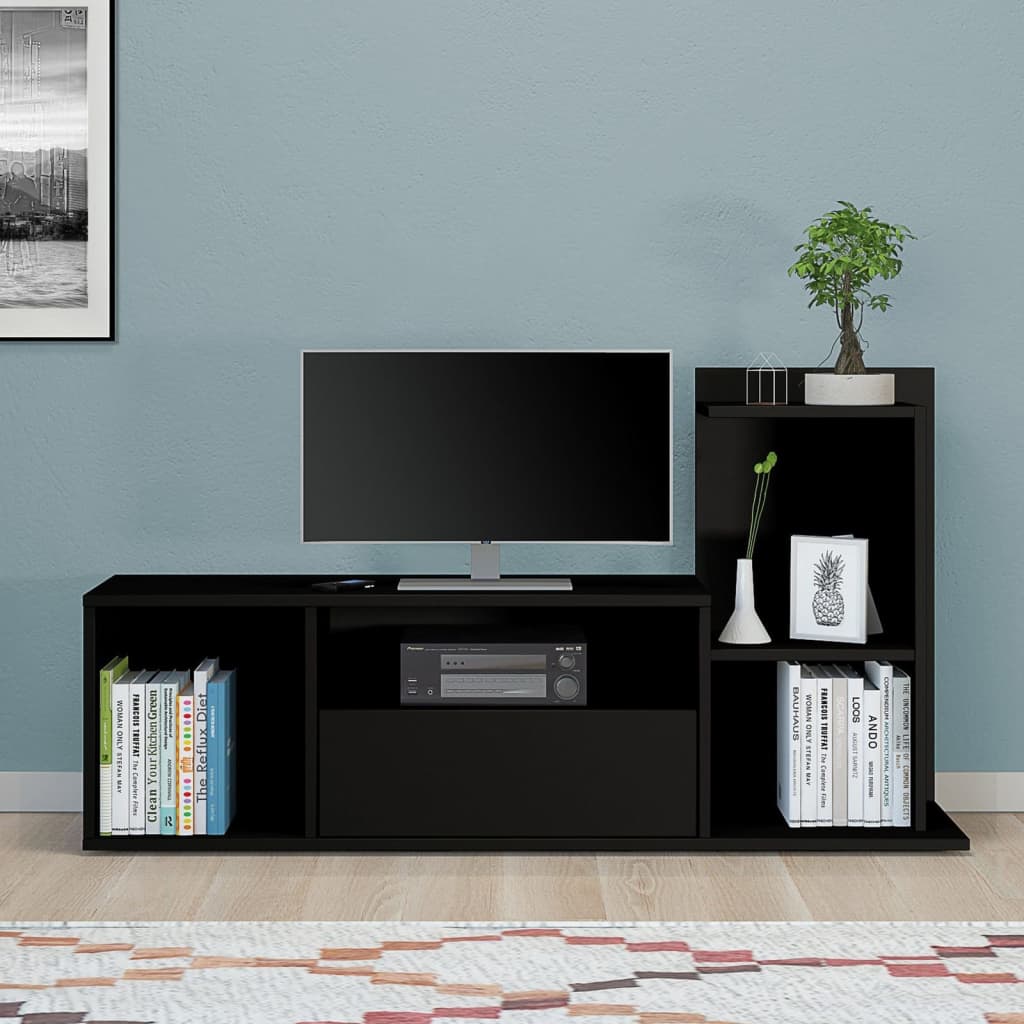 Homemania tv-bord Sumatra 120x30x30/65 cm sort