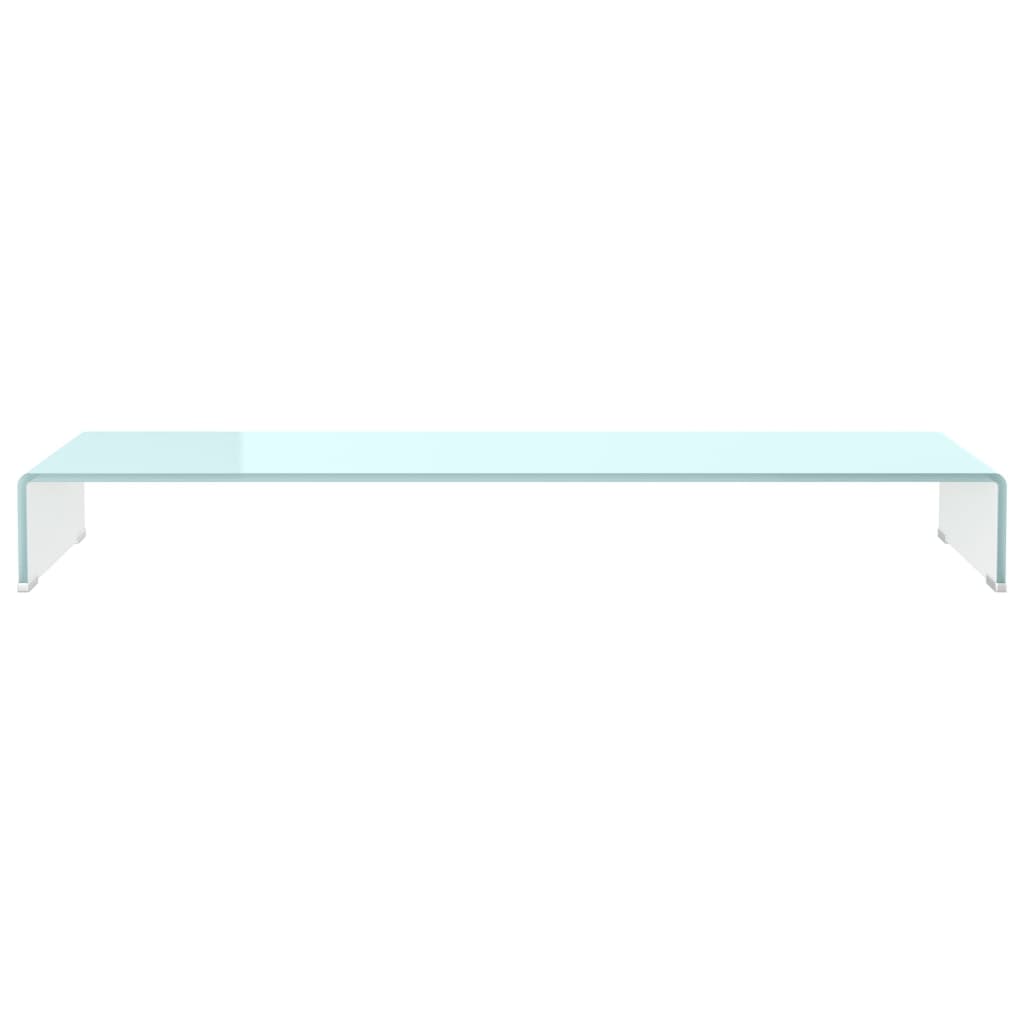 vidaXL Stativ TV/Suport monitor, sticlă, verde, 110 x 30 x 13 cm