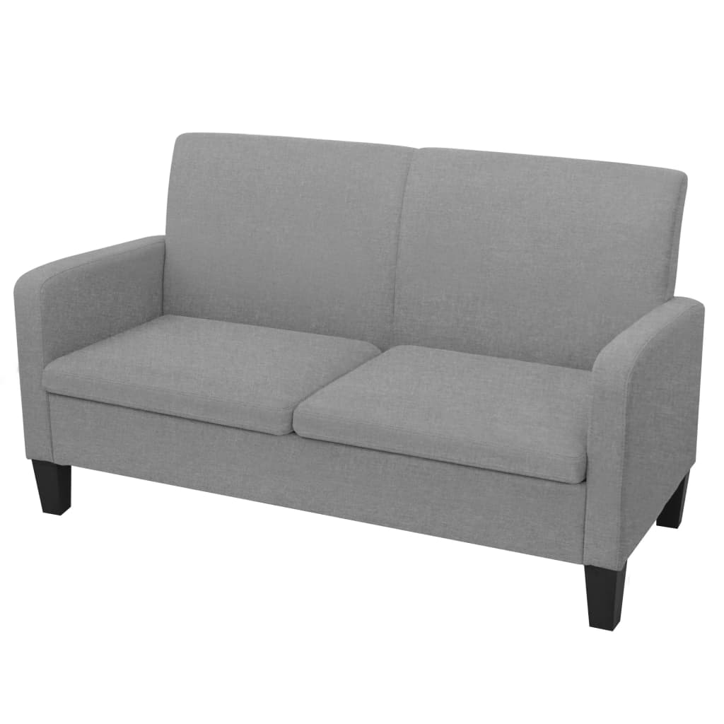 vidaXL 2-personers sofa 135 x 65 x 76 cm lysegrå