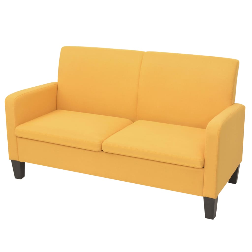vidaXL 2-personers sofa 135 x 65 x 76 cm gul