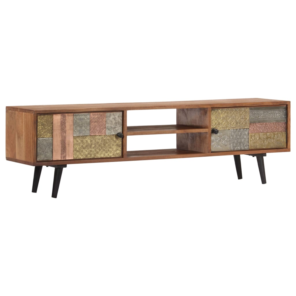 Gossi Comodă TV, 140x30x40 cm, lemn masiv de acacia