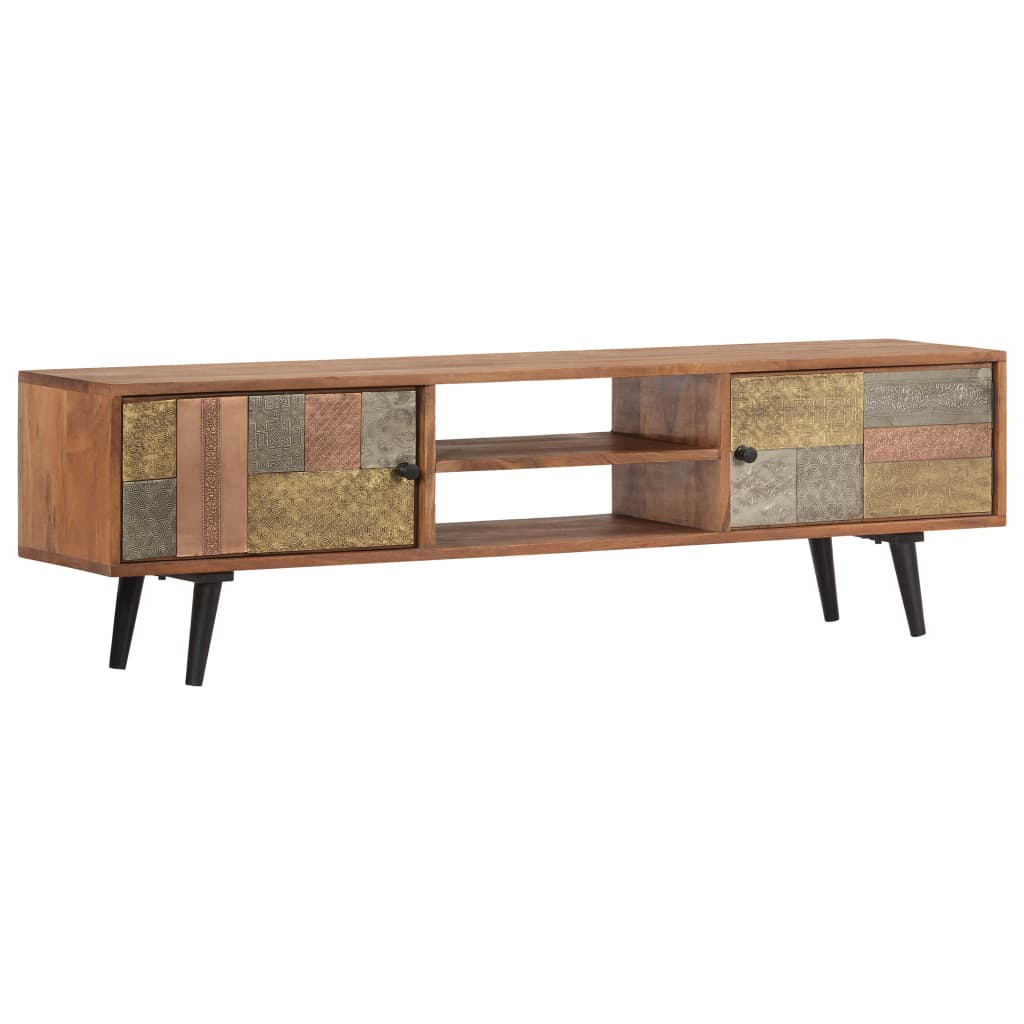 Gossi Comodă TV, 140x30x40 cm, lemn masiv de acacia
