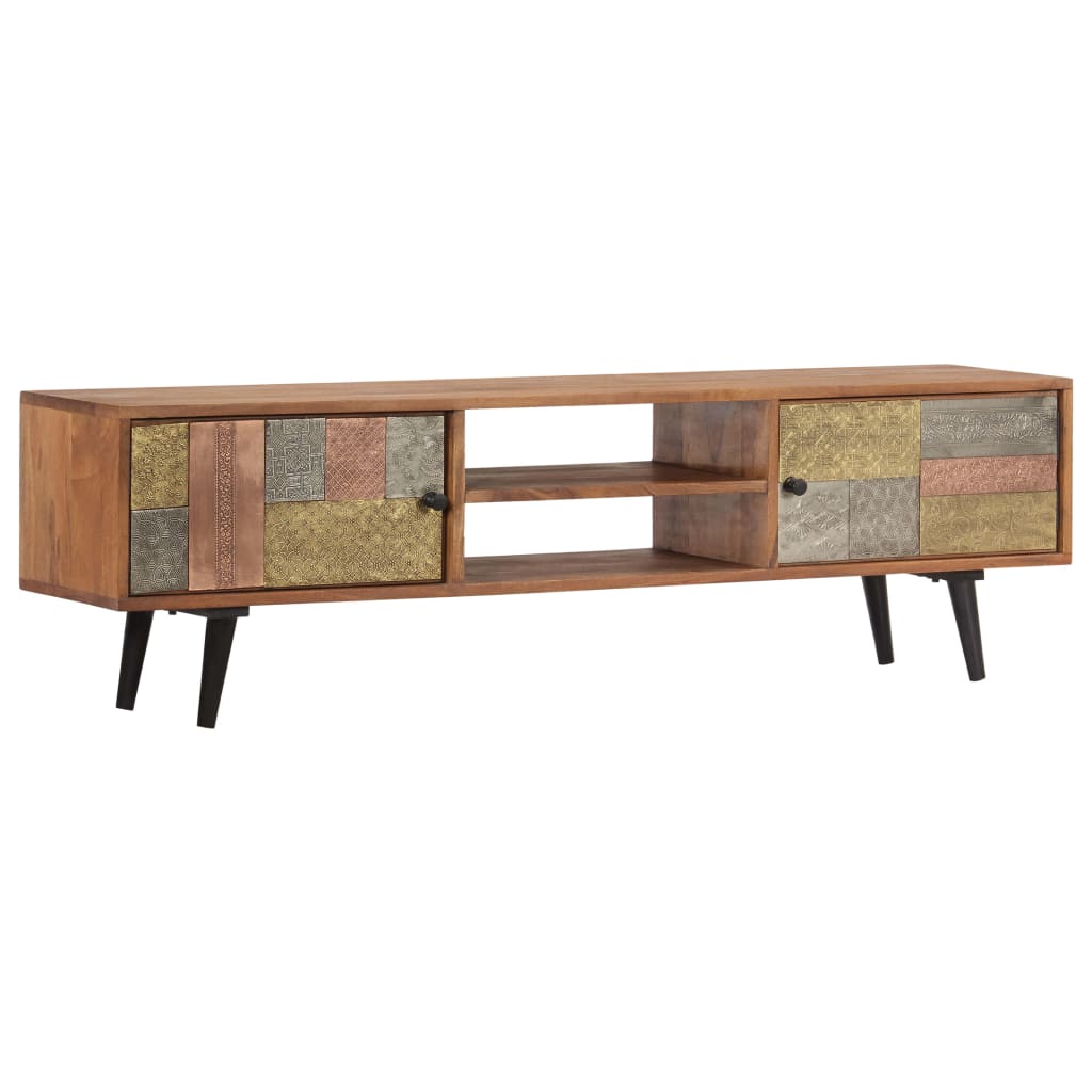 Gossi Comodă TV, 140x30x40 cm, lemn masiv de acacia