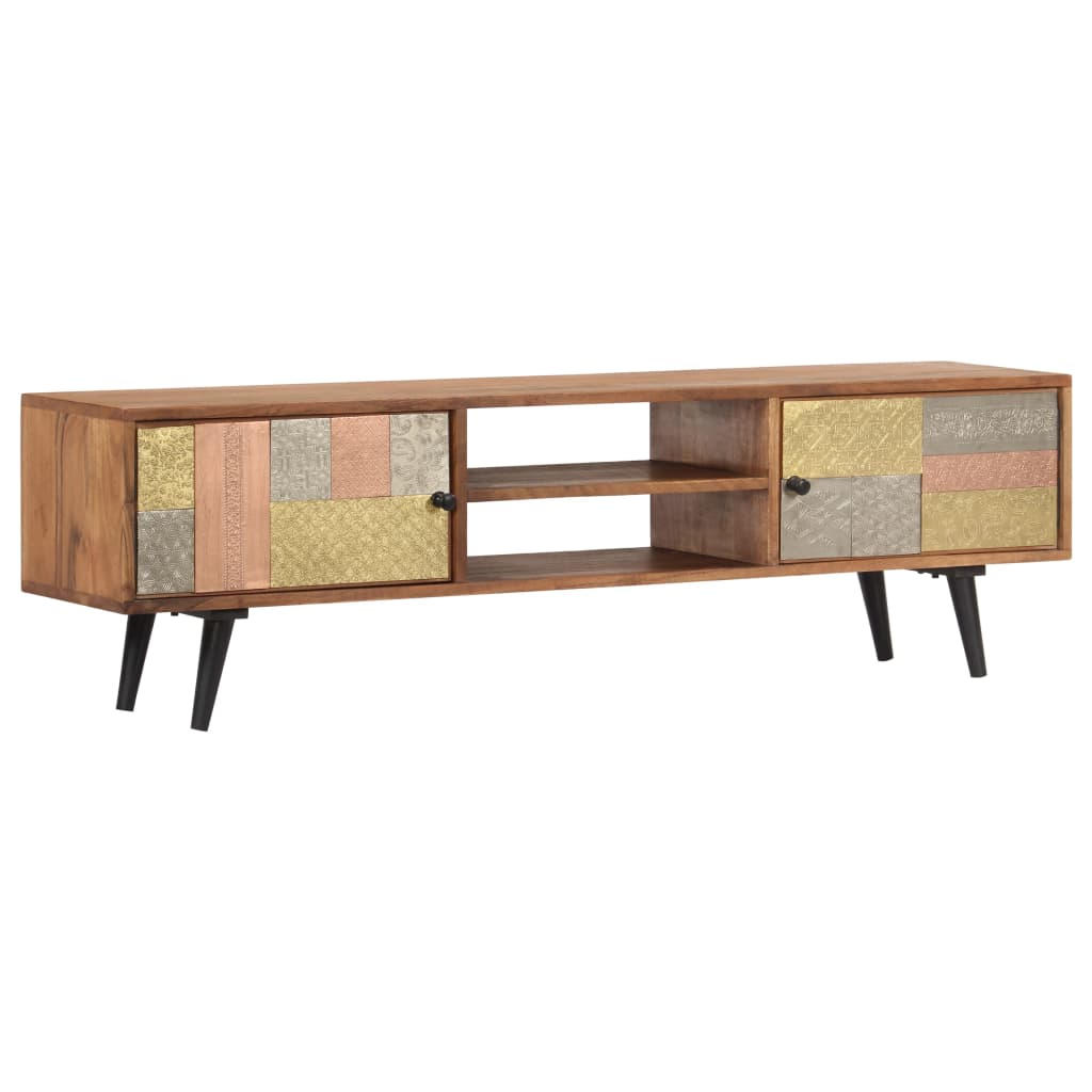 Gossi Comodă TV, 140x30x40 cm, lemn masiv de acacia