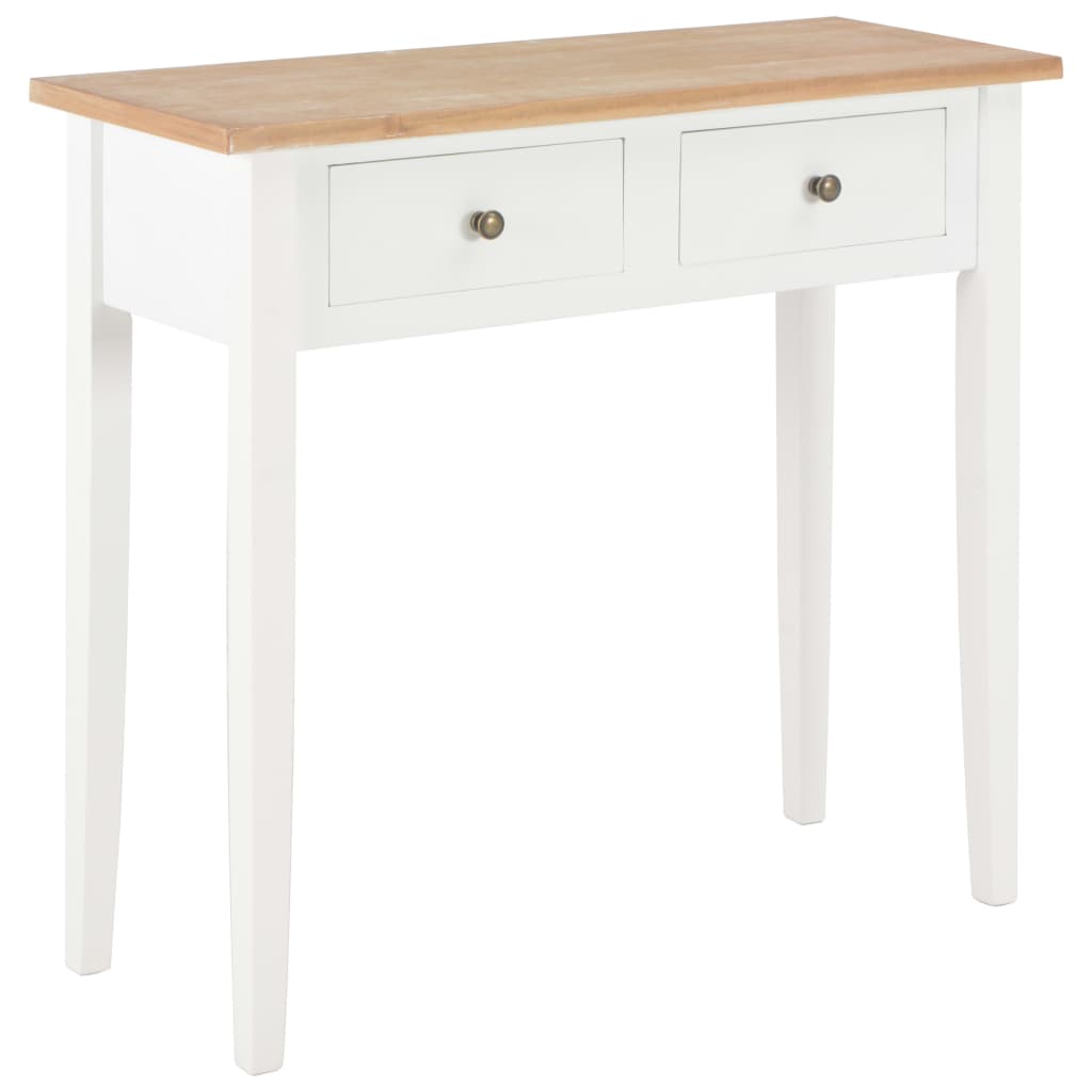 Toaletní konzolový stolek bílý 79 x 30 x 74 cm dřevo