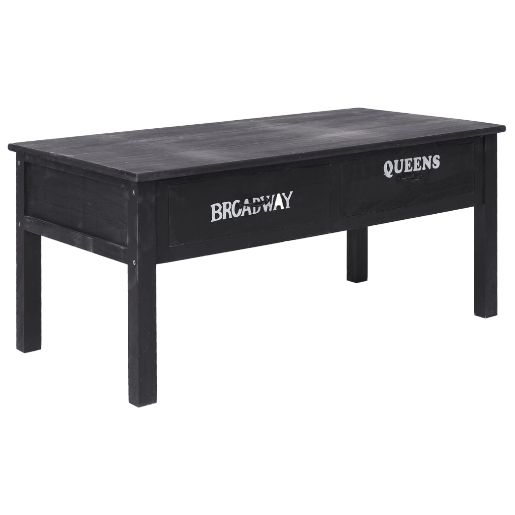 Konferenční stolek černý 100 x 50 x 45 cm dřevo