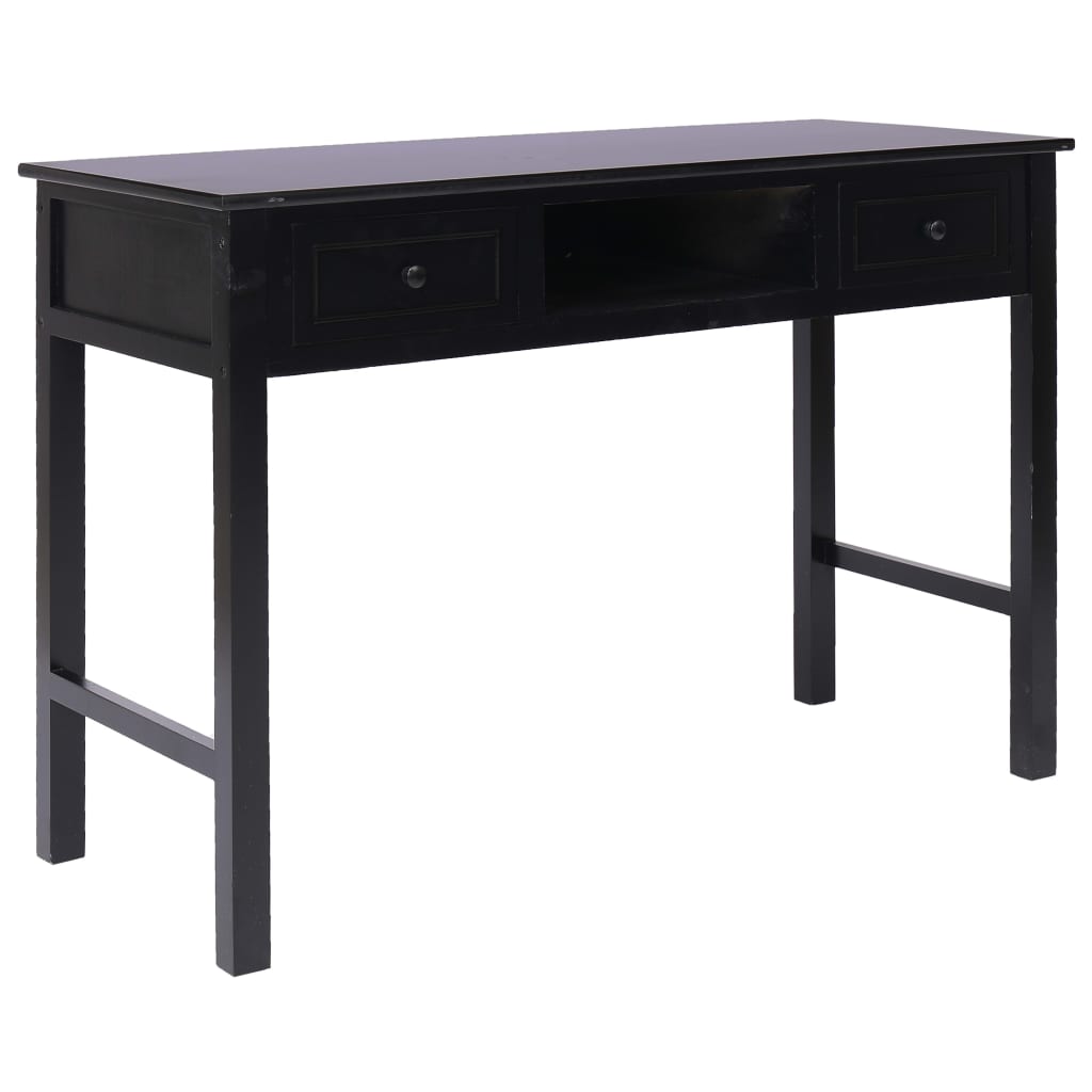 Psací stůl černý 110 x 45 x 76 cm dřevo