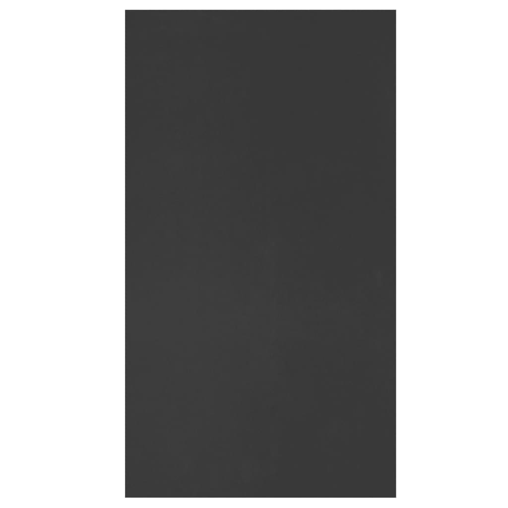 Fekete forgácslap könyv-/tálalószekrény 50 x 25 x 80 cm 