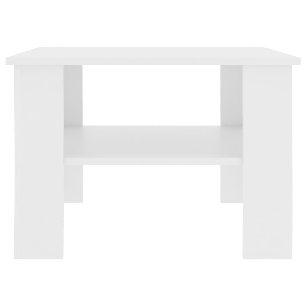 Fehér forgácslap dohányzóasztal 60 x 60 x 42 cm 