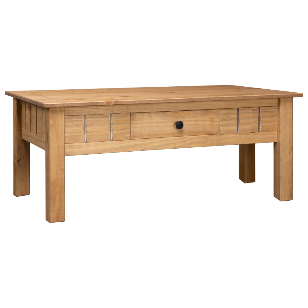 Image of vidaXL Coffee Table 100x60x45 cm Solid Pine Wood Panama Range