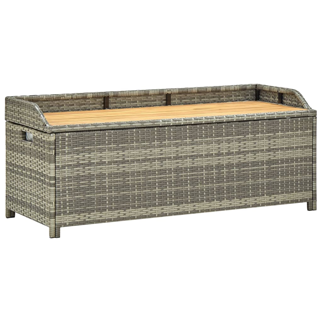 Garden storage bench deals rattan