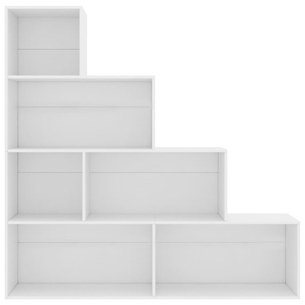 Fehér forgácslap könyvszekrény/térelválasztó 155 x 24 x 160 cm 