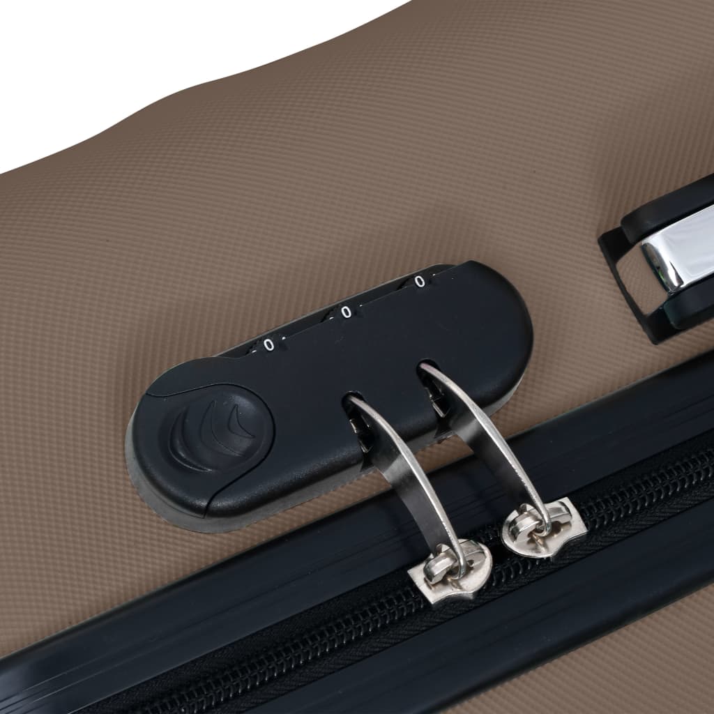 3-delige Harde kofferset ABS bruin