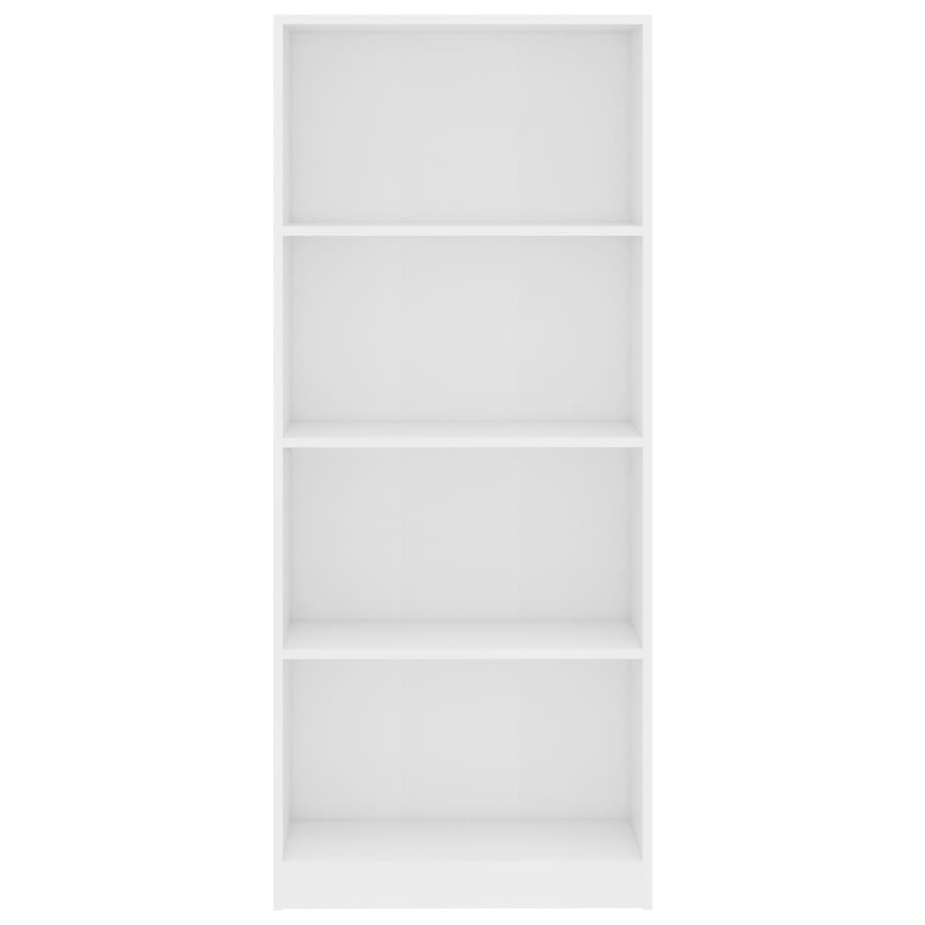 4-szintes fehér forgácslap könyvszekrény 60 x 24 x 142 cm 