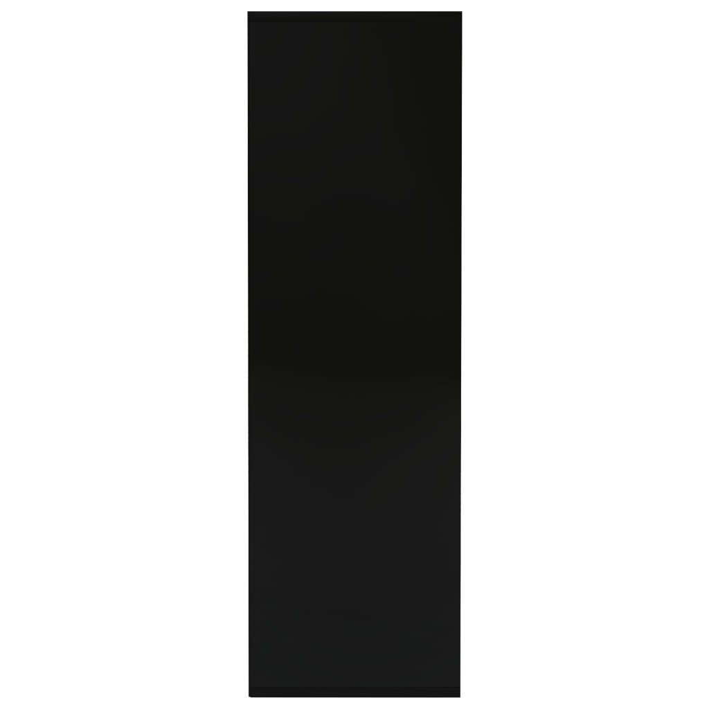 Fekete forgácslap könyvszekrény 98 x 30 x 98 cm 