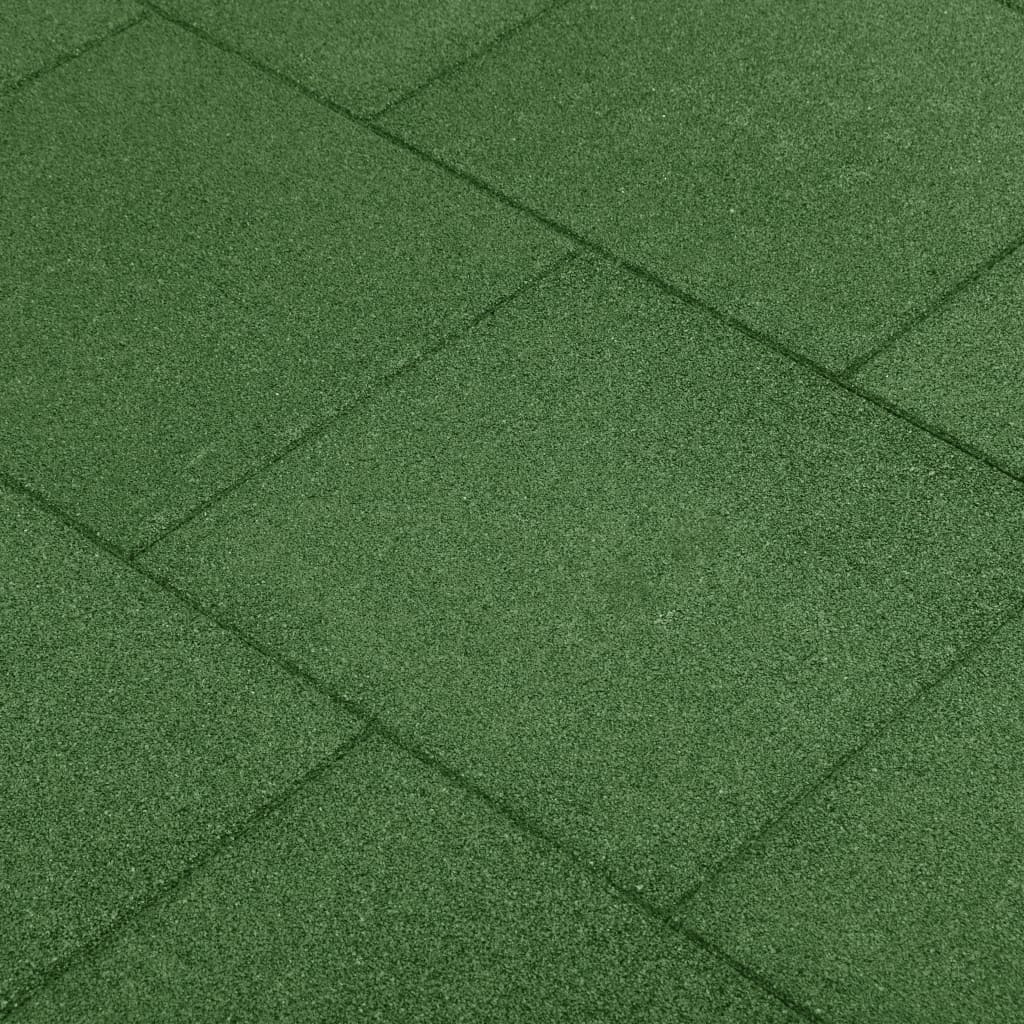 Protipádové dlaždice 12 ks pryžové 50 x 50 x 3 cm zelené