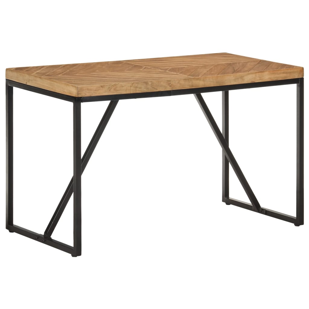 Image of vidaXL Dining Table 120x60x76 cm Solid Acacia and Mango Wood