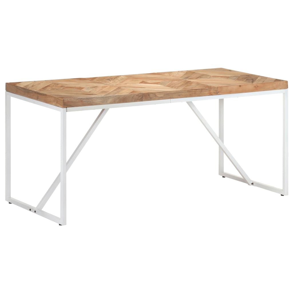 Image of vidaXL Dining Table 160x70x76 cm Solid Acacia and Mango Wood