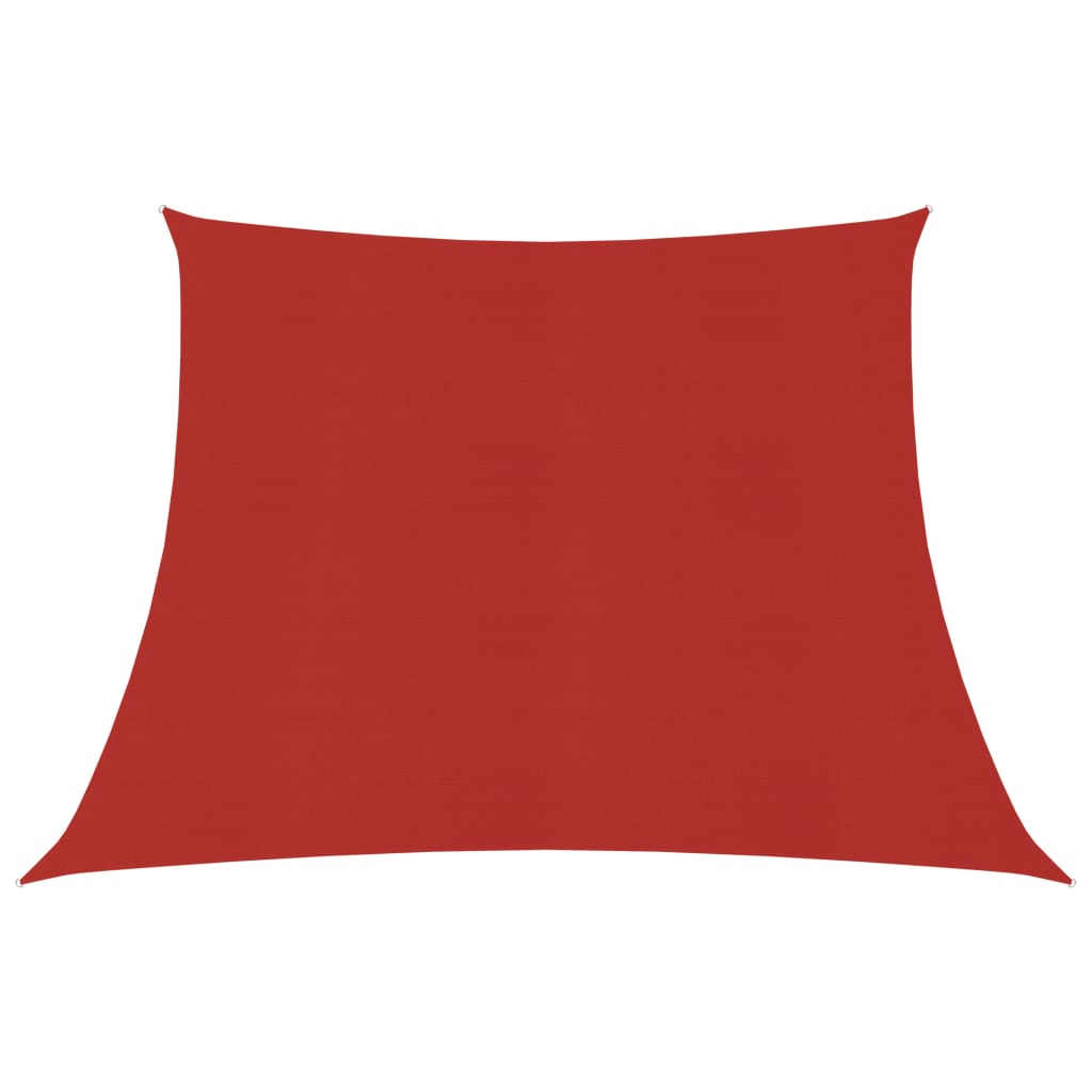 vidaXL solsejl 160 g/m² 3/4x3 m HDPE rød