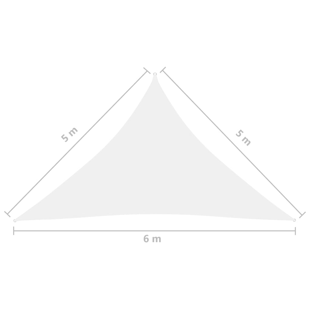 Sonnensegel Oxford-Gewebe Dreieckig 5x5x6 m Weiß