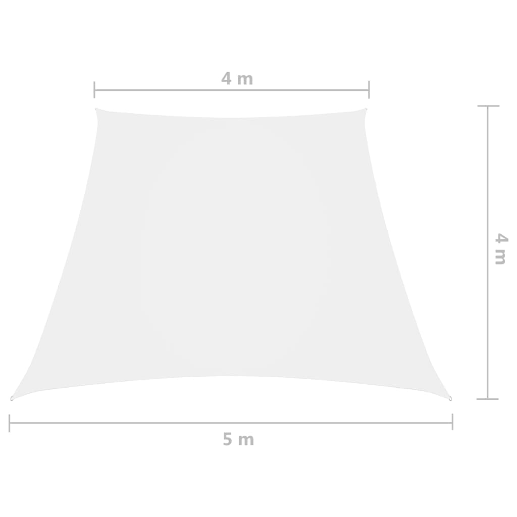 Sonnensegel Oxford-Gewebe Trapezform 4/5x4 m Weiß