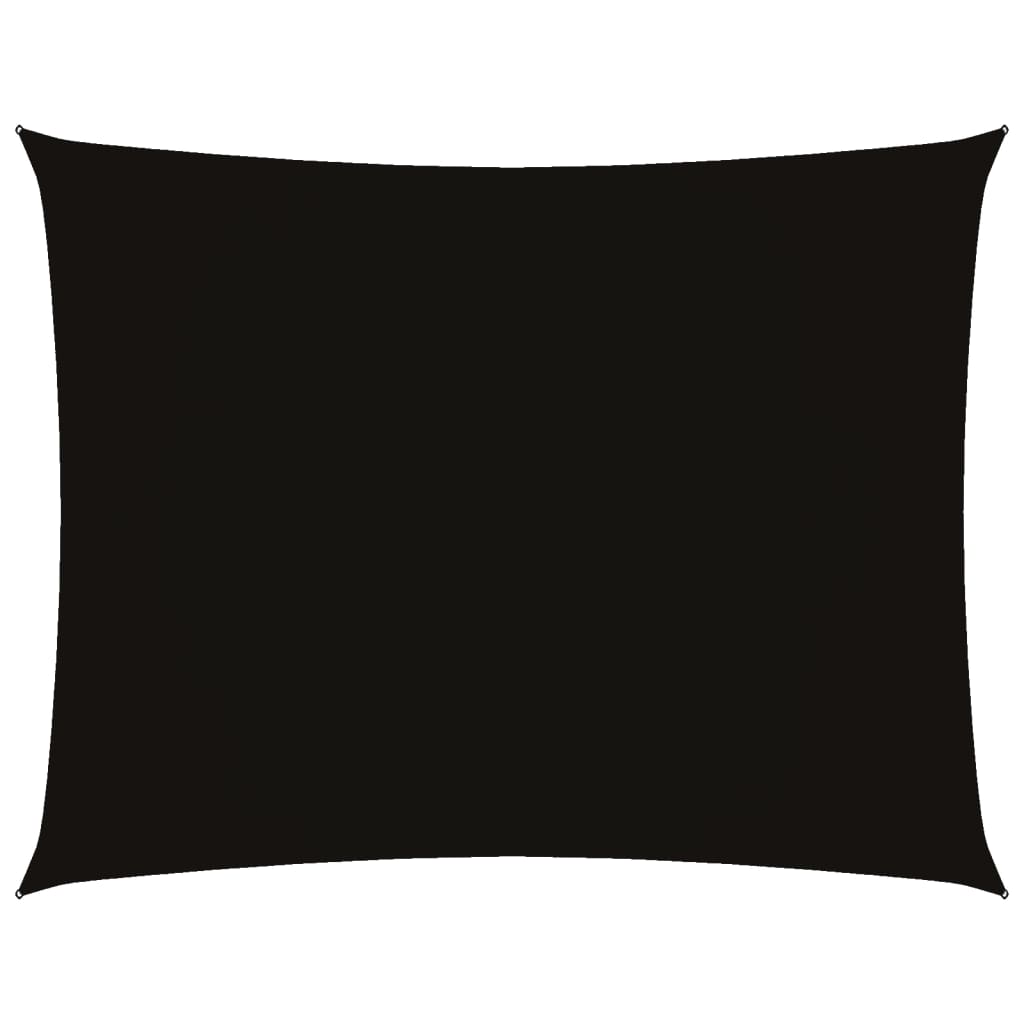 Sonnensegel Oxford-Gewebe Rechteckig 2×3 m Schwarz