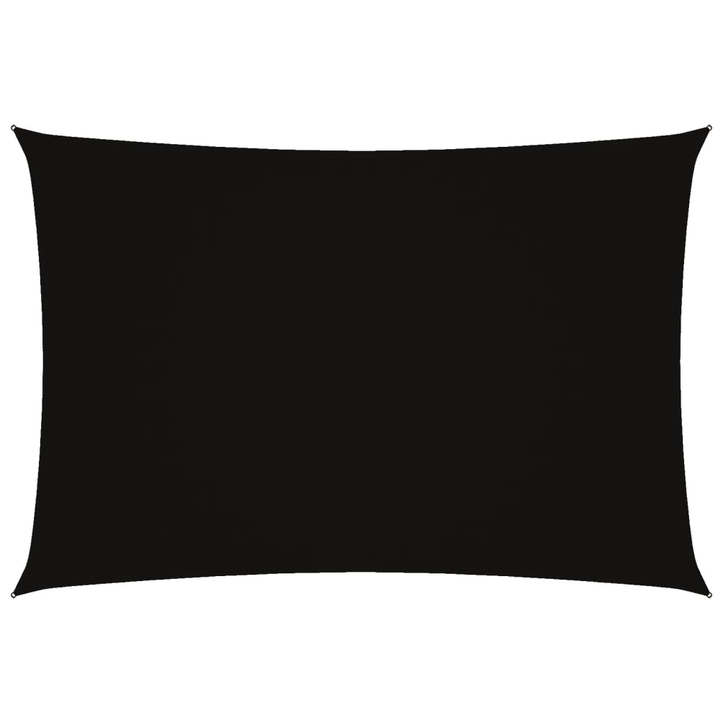 Sonnensegel Oxford-Gewebe Rechteckig 2,5×4,5 m Schwarz
