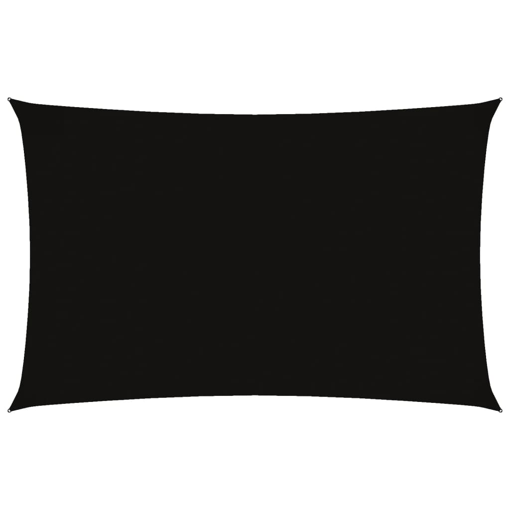 Sonnensegel Oxford-Gewebe Rechteckig 2,5×5 m Schwarz