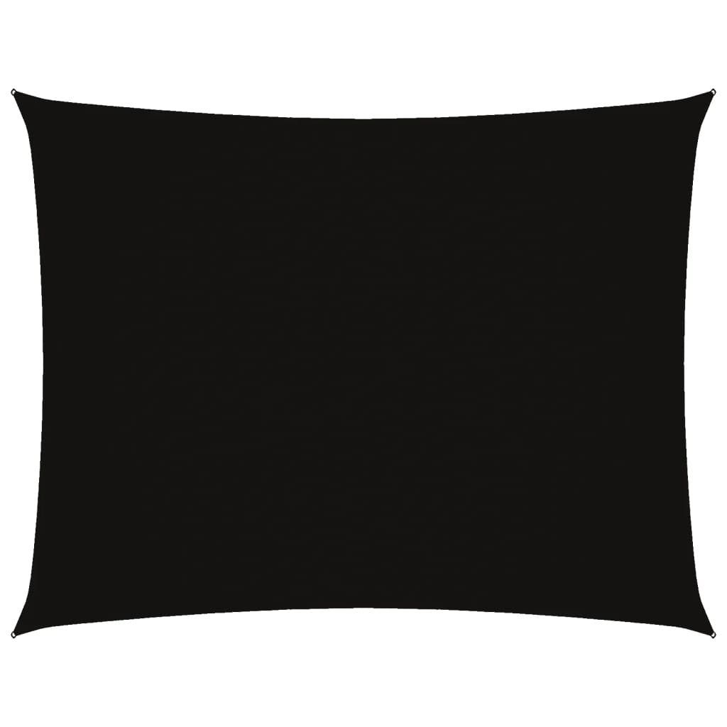 Sonnensegel Oxford-Gewebe Rechteckig 3×4 m Schwarz