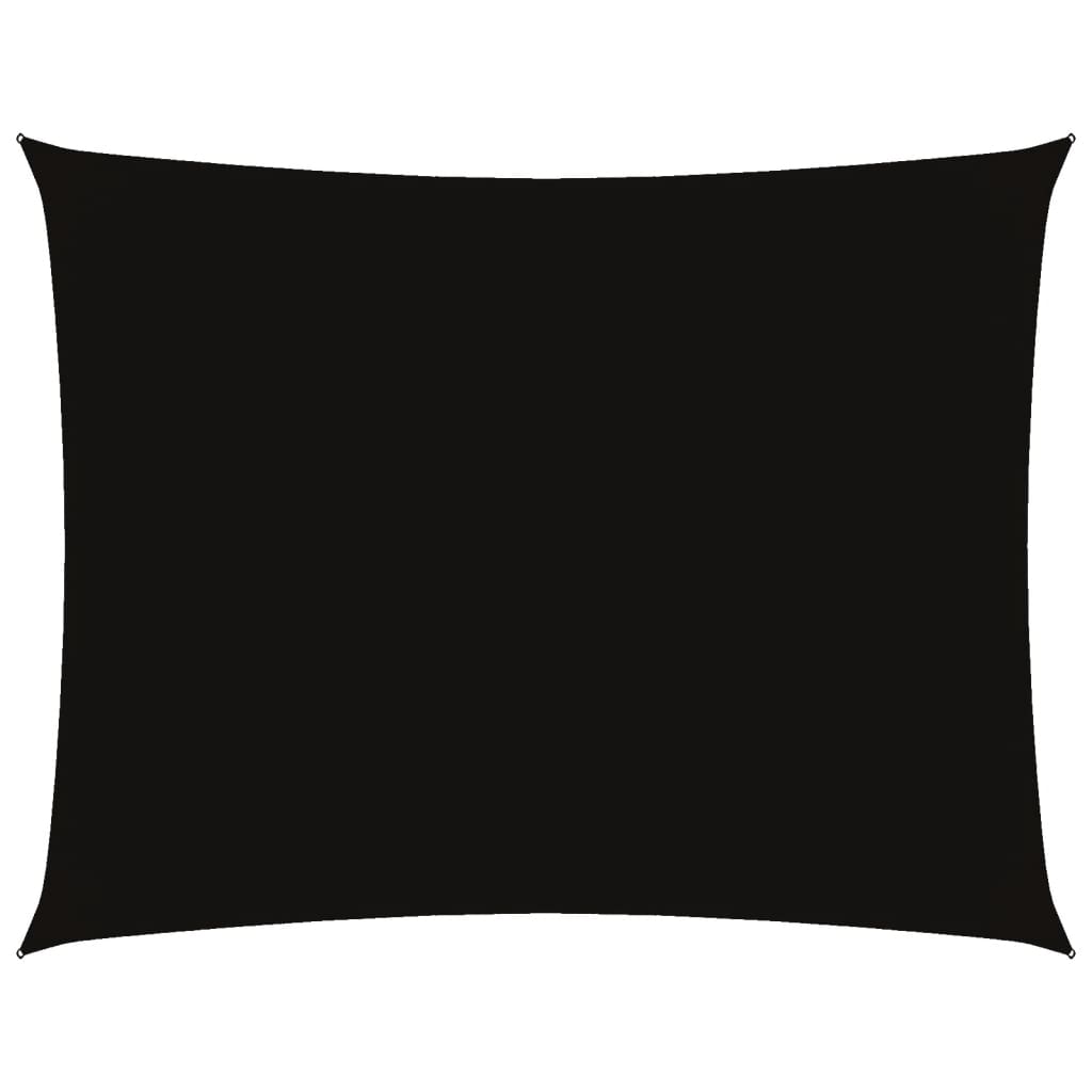 Sonnensegel Oxford-Gewebe Rechteckig 4×5 m Schwarz