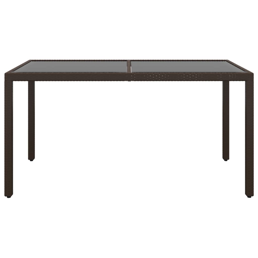 Set mobilier de exterior, 7 piese, gri, poliratan și sticlă