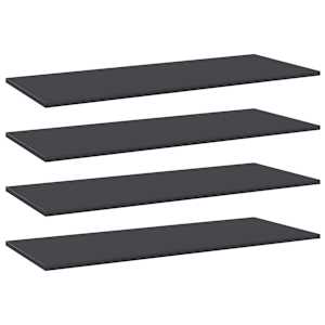 Přídavné police 4 ks šedé 100 x 40 x 1,5 cm dřevotříska - obrázek 1