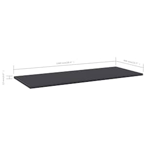 Přídavné police 4 ks šedé 100 x 40 x 1,5 cm dřevotříska - obrázek 5