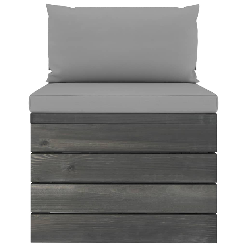 Set mobilier de grădină din paleți, cu perne, 7 piese, lemn pin