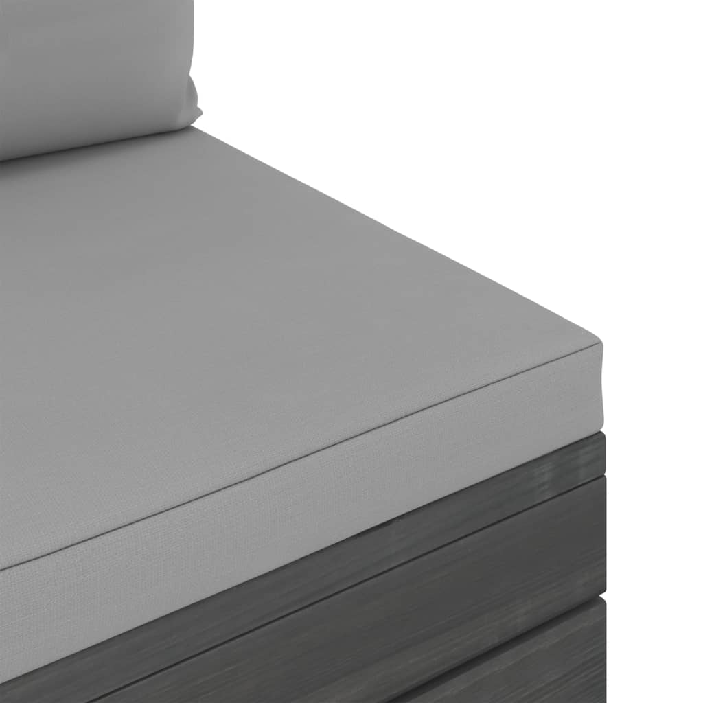 Set mobilier grădină paleți, 9 piese, cu perne, lemn masiv pin