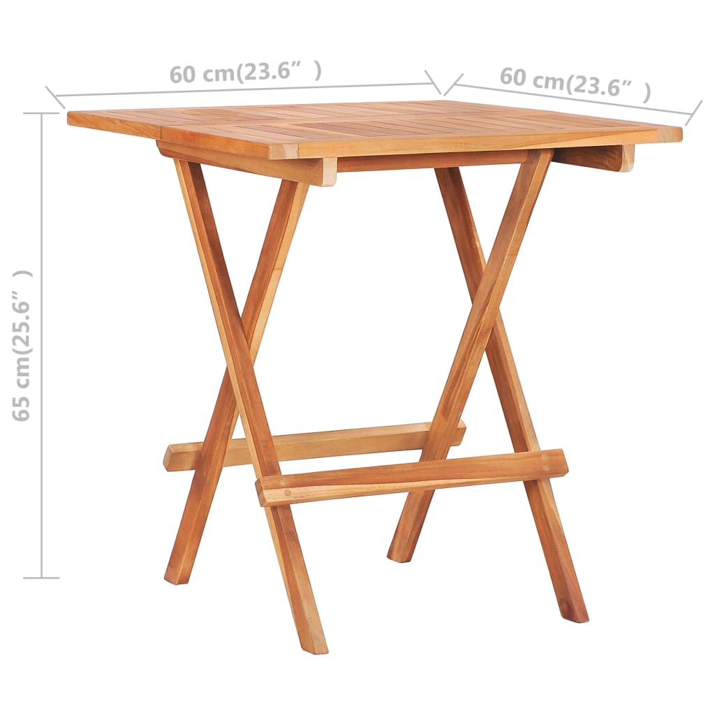 Set mobilier de bistro cu perne gri, 3 piese, lemn masiv de tec