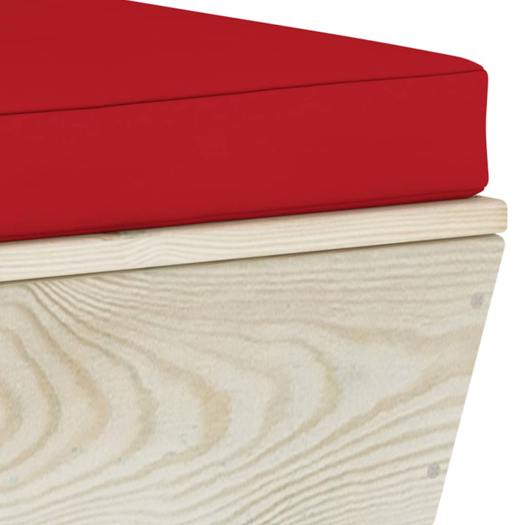 Set mobilier grădină din paleți cu perne, 4 piese, lemn molid