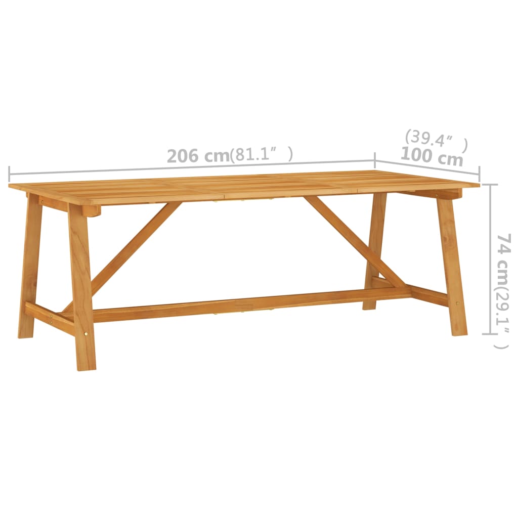 Set de masă pentru grădină, 7 piese, negru