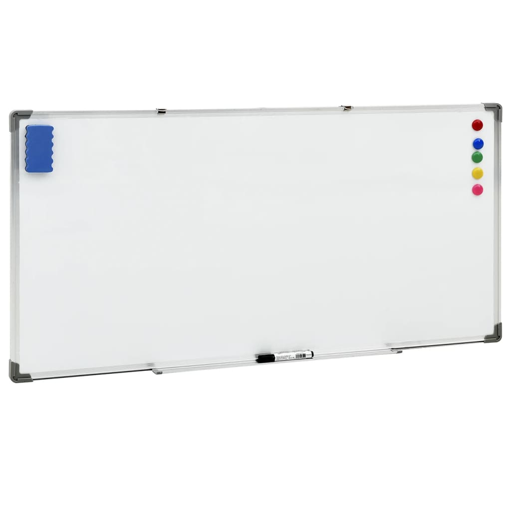 #2 - vidaXL magnetisk whiteboard 110x60 cm stål hvid