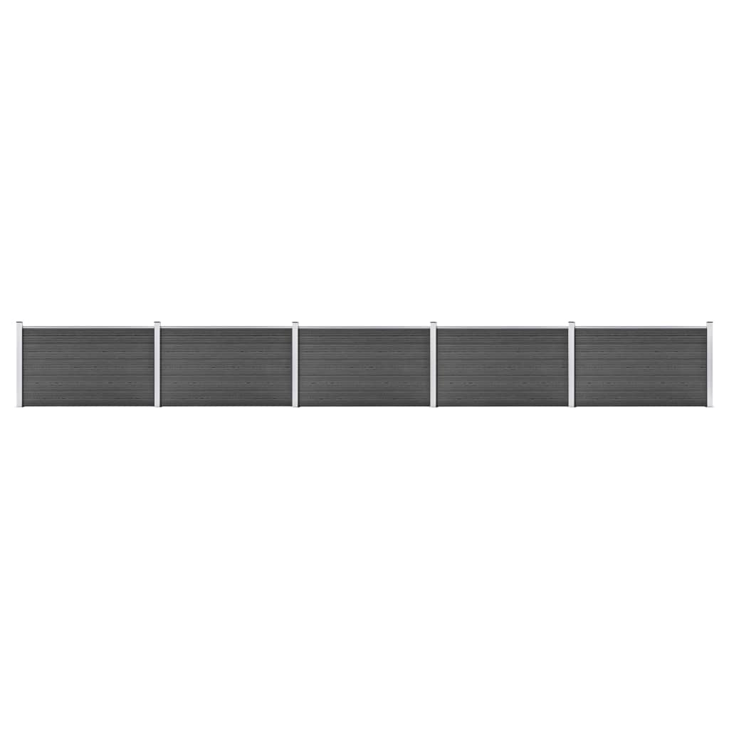Set plotového dílce WPC 872 x 105 cm černý