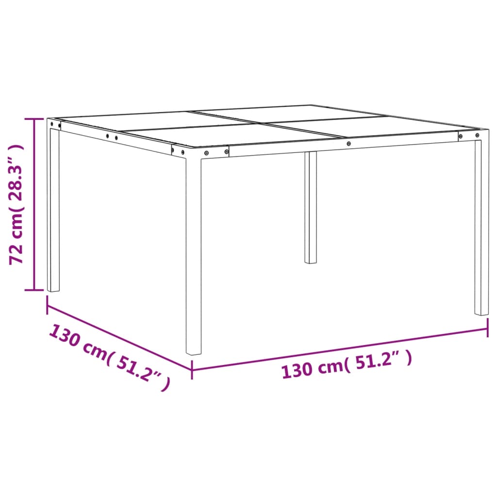 Set mobilier de exterior, 9 piese, oțel