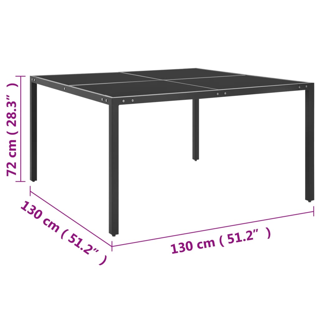 Set mobilier de exterior, 9 piese, oțel