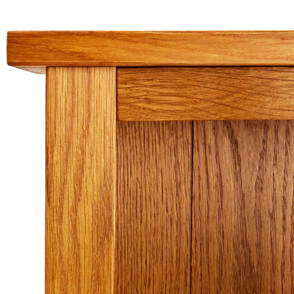 vidaXL 7-Tier Bookcase 23.6"x8.6"x78.7" Solid Oak Wood