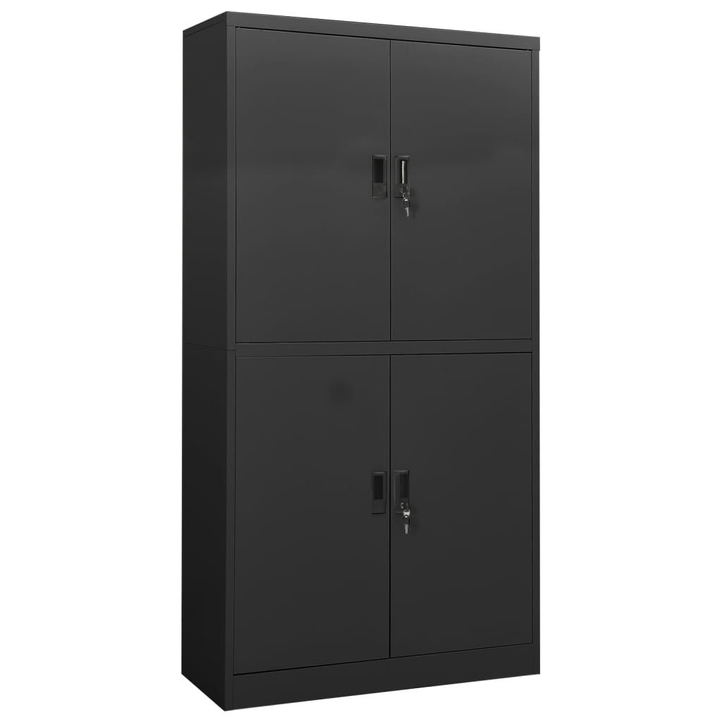 Image of vidaXL Office Cabinet Anthracite 90x40x180 cm Steel