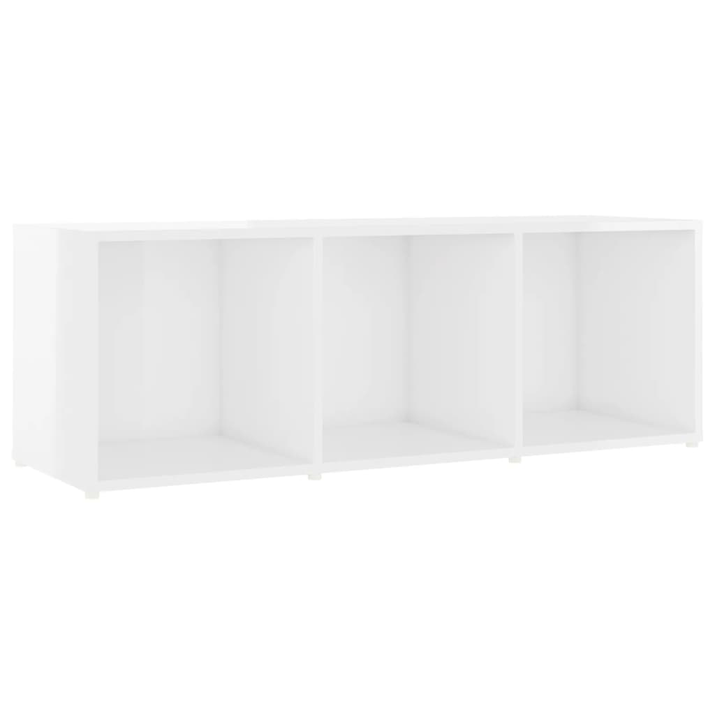 Gossi Set de dulapuri TV, 3 piese, alb extralucios, lemn prelucrat