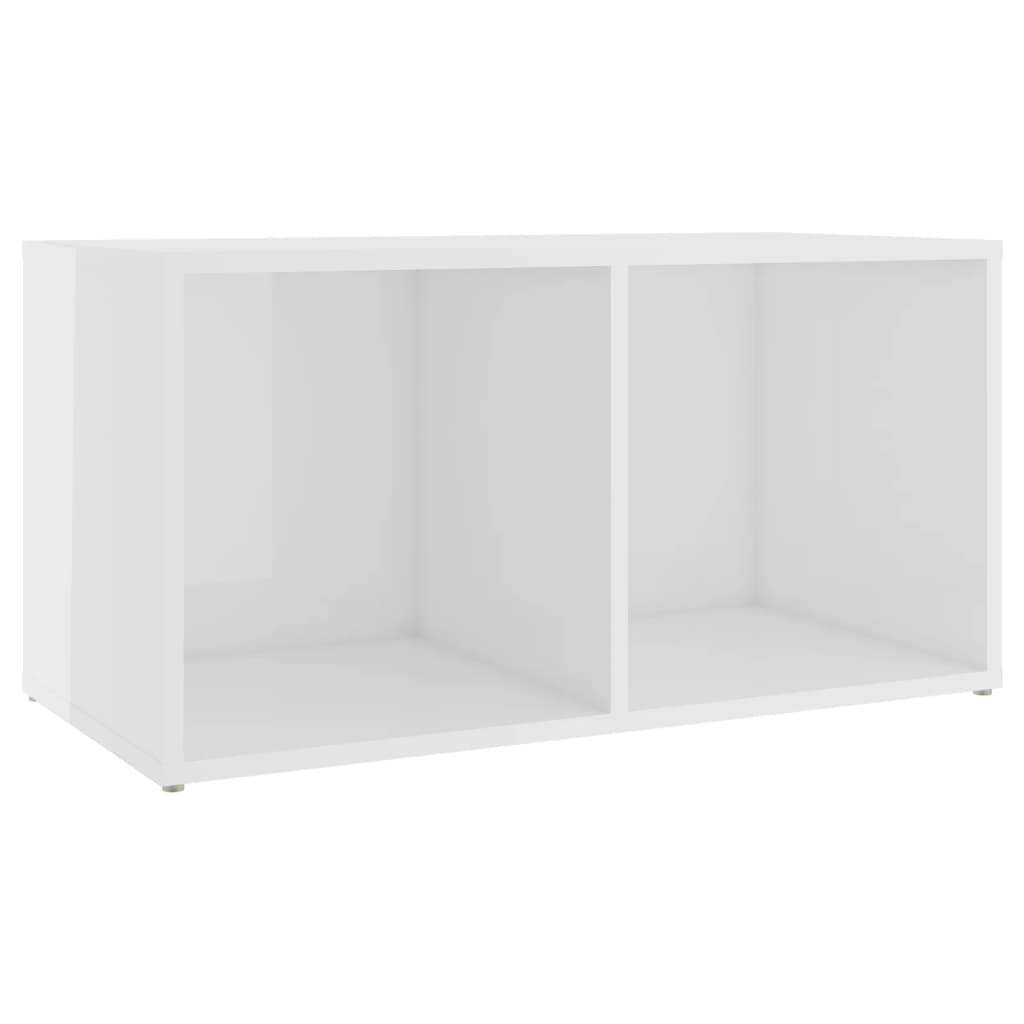 Gossi Set de dulapuri TV, 3 piese, alb extralucios, lemn prelucrat