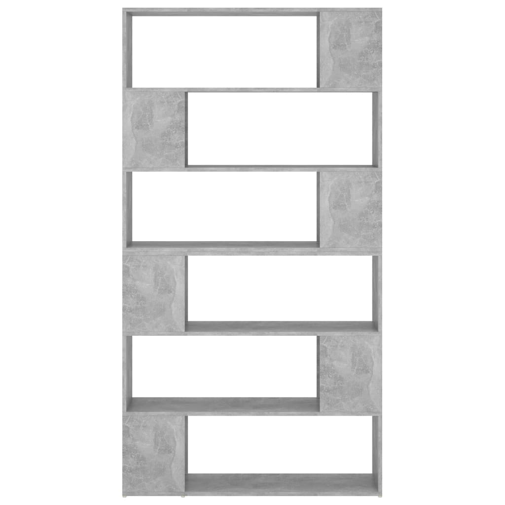 Knihovna / dělicí stěna betonově šedá 100 x 24 x 188 cm