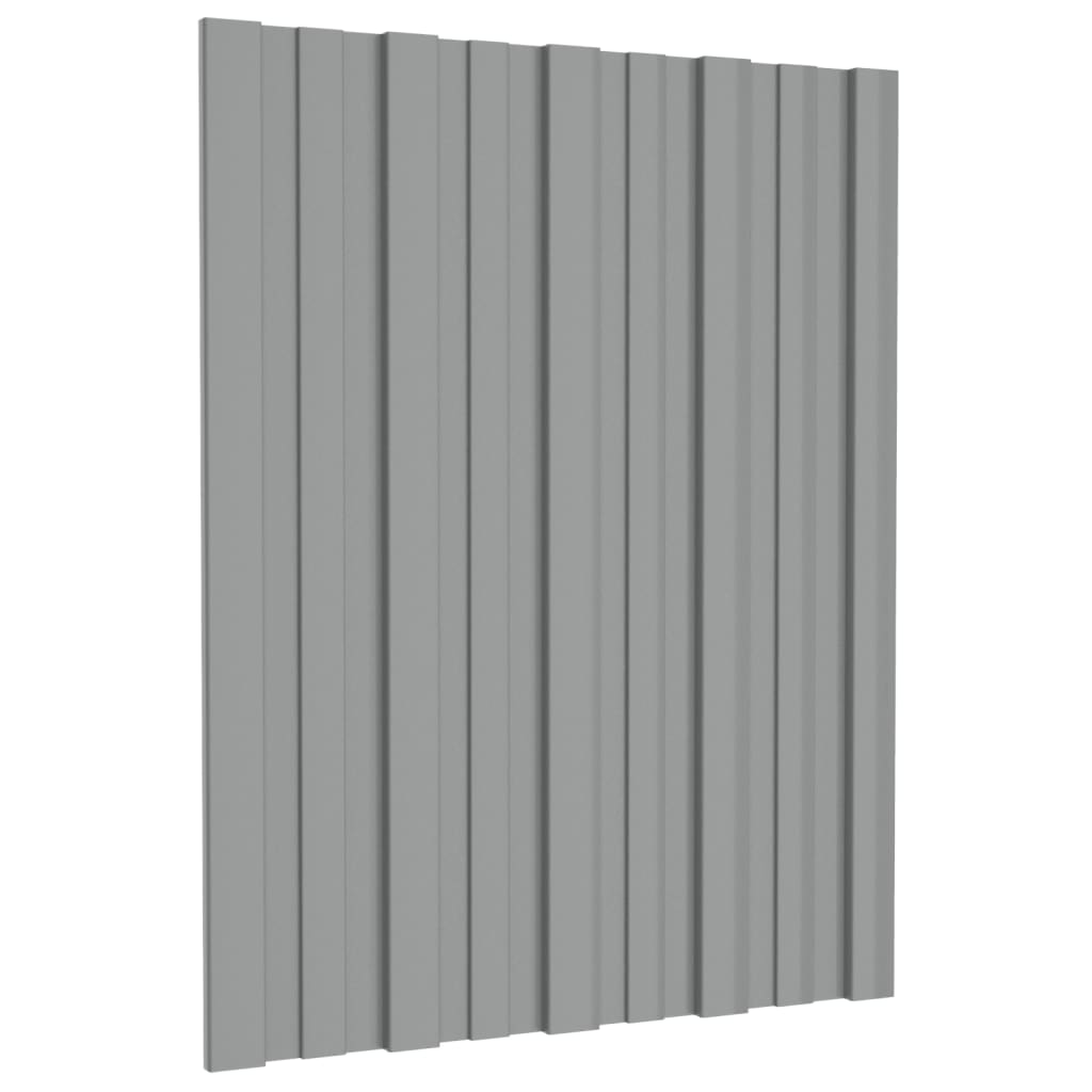  Strešné panely 36 ks pozinkovaná oceľ sivé 60x45 cm